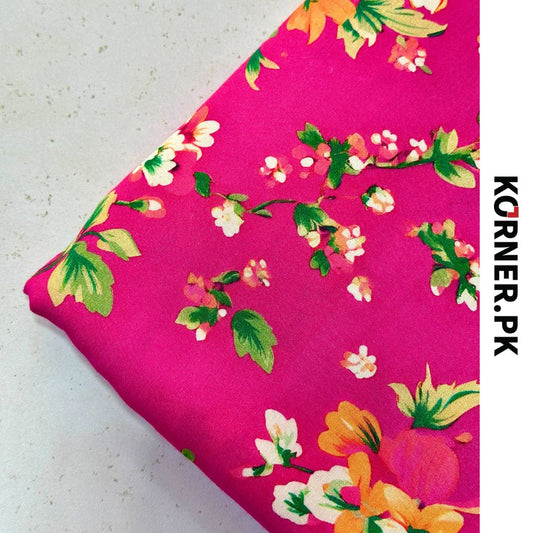Unstitched Print Linen Fabric 2pc
