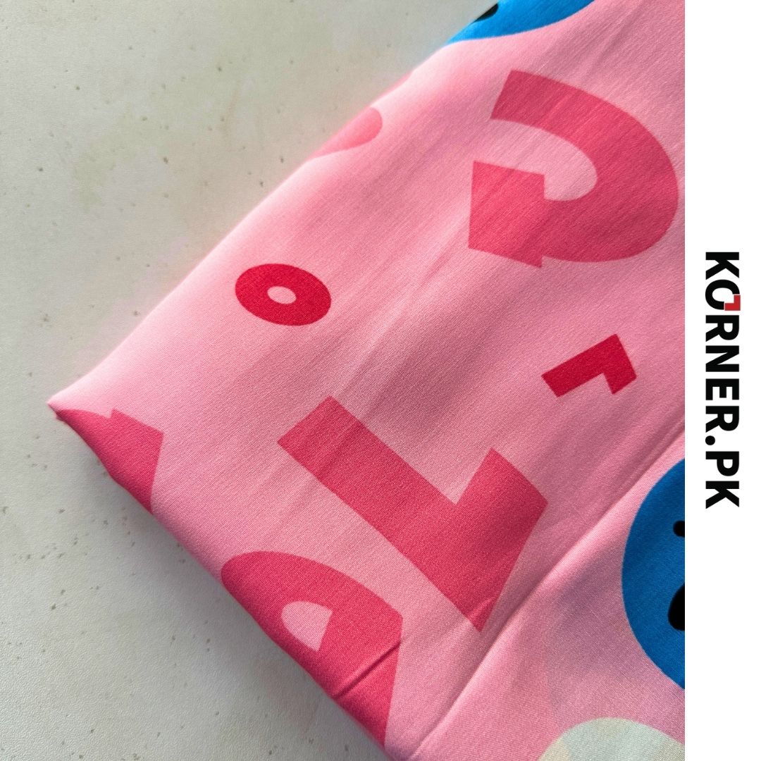 Funky Print Linen Fabric 2pc