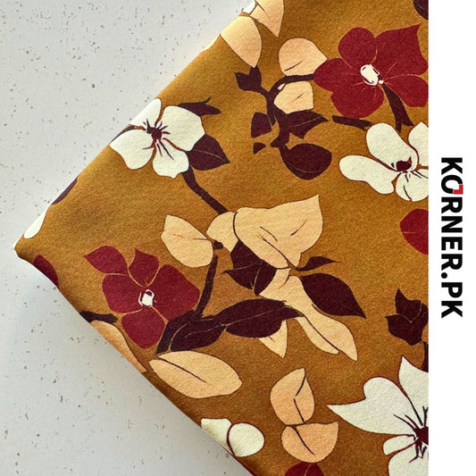 Unstitched Print Linen Fabric 2pc