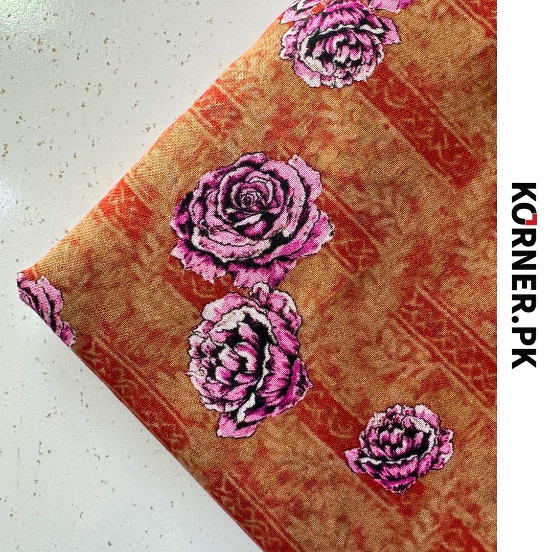 Unstitched Print Lawn Fabric 2pc