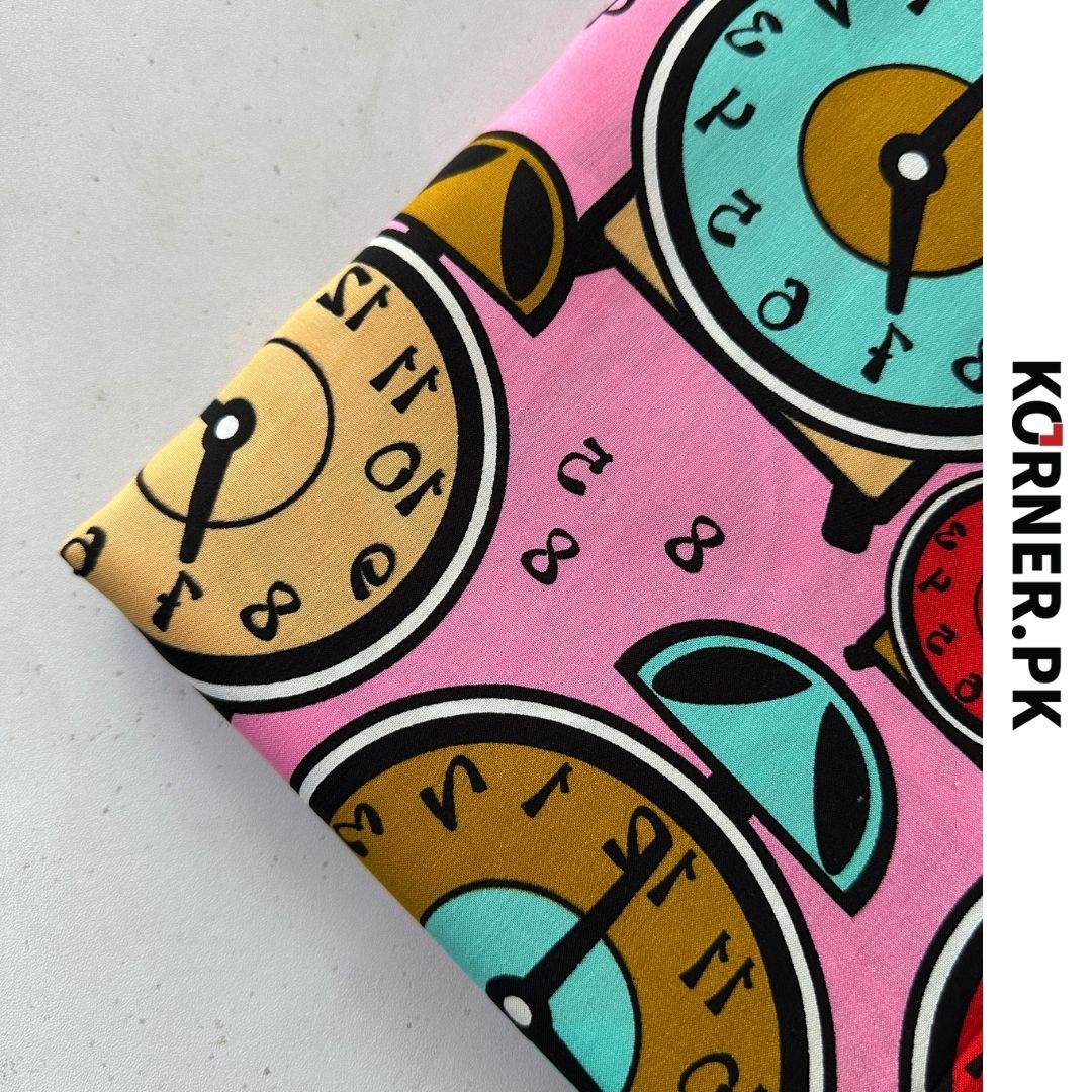 Funky Print Linen Fabric 2pc