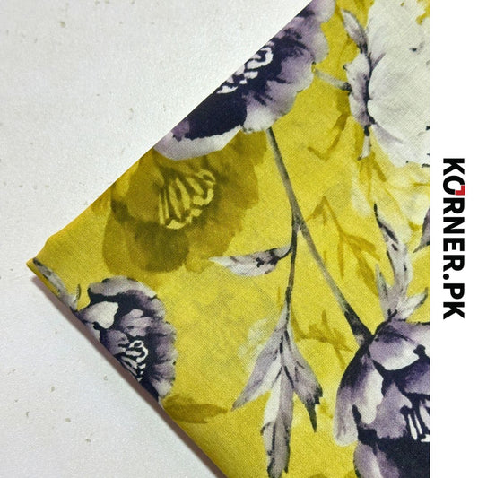 Unstitched Lawn cotton Fabric 2pc