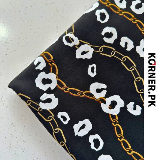 Unstitched Print Linen Fabric 2pc