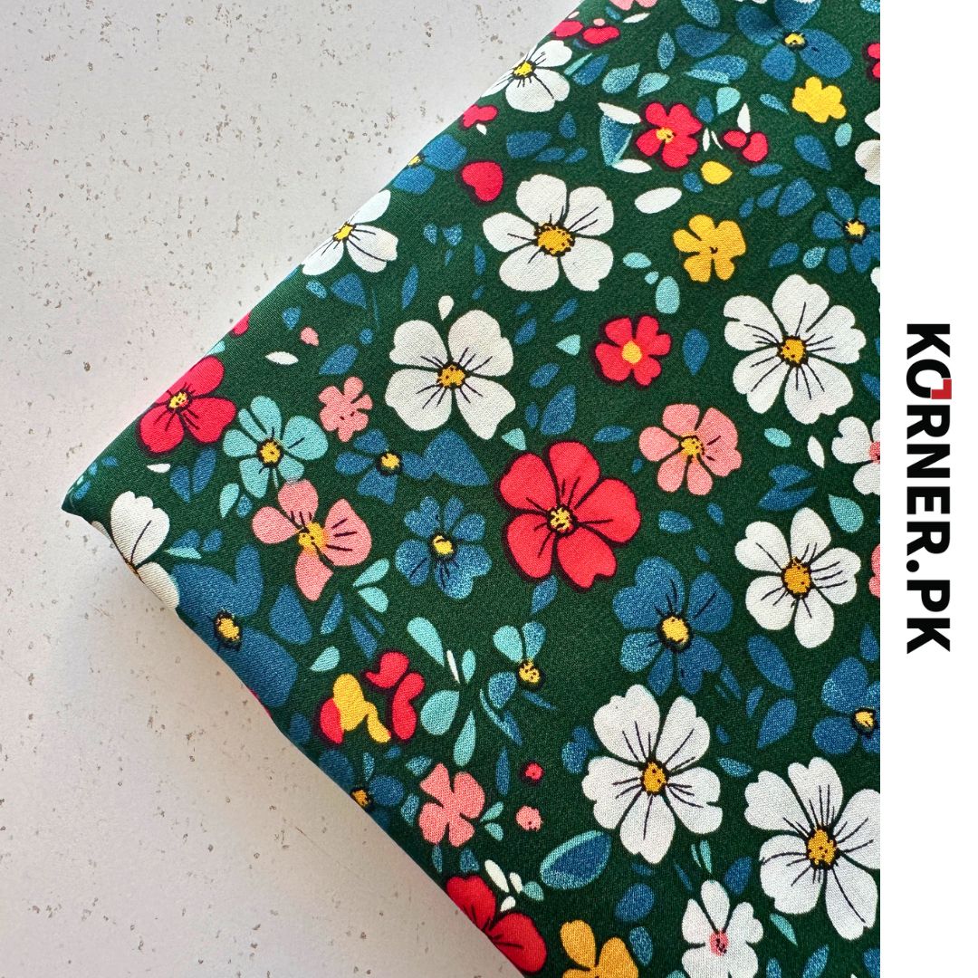 Unstitched Print Linen Fabric 2pc
