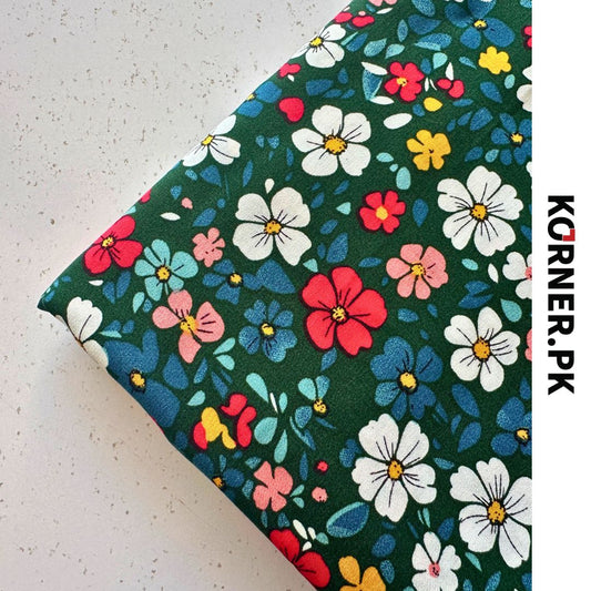 Unstitched Print Linen Fabric 2pc