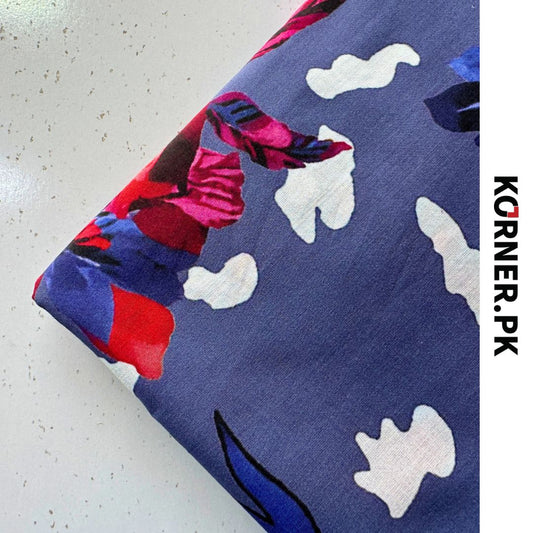 Unstitched Print Lawn Fabric 2pc