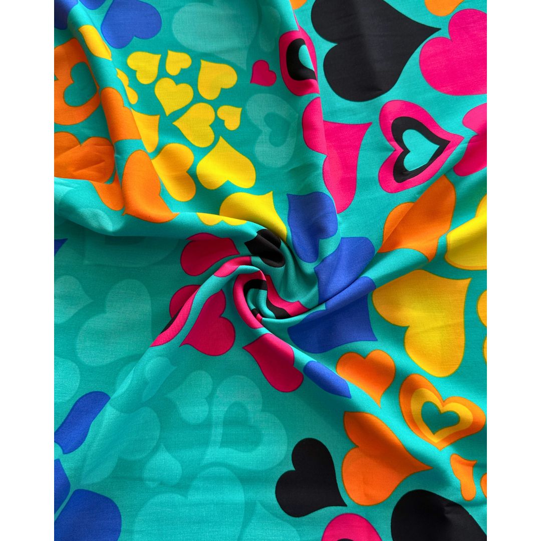 Funky Print Linen Fabric 2pc