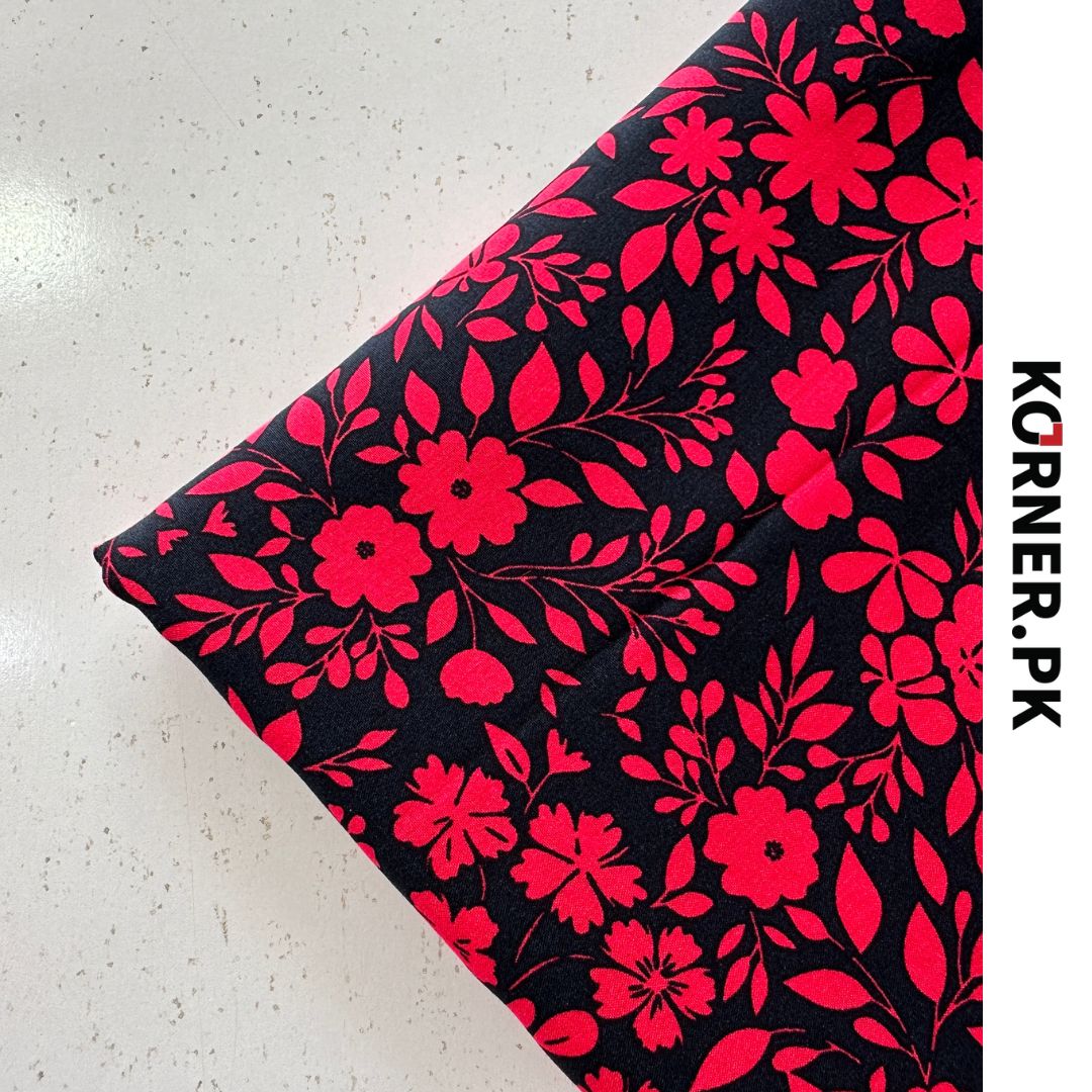 Unstitched Print Linen Fabric 2pc