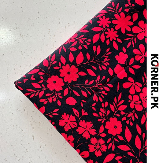 Unstitched Print Linen Fabric 2pc