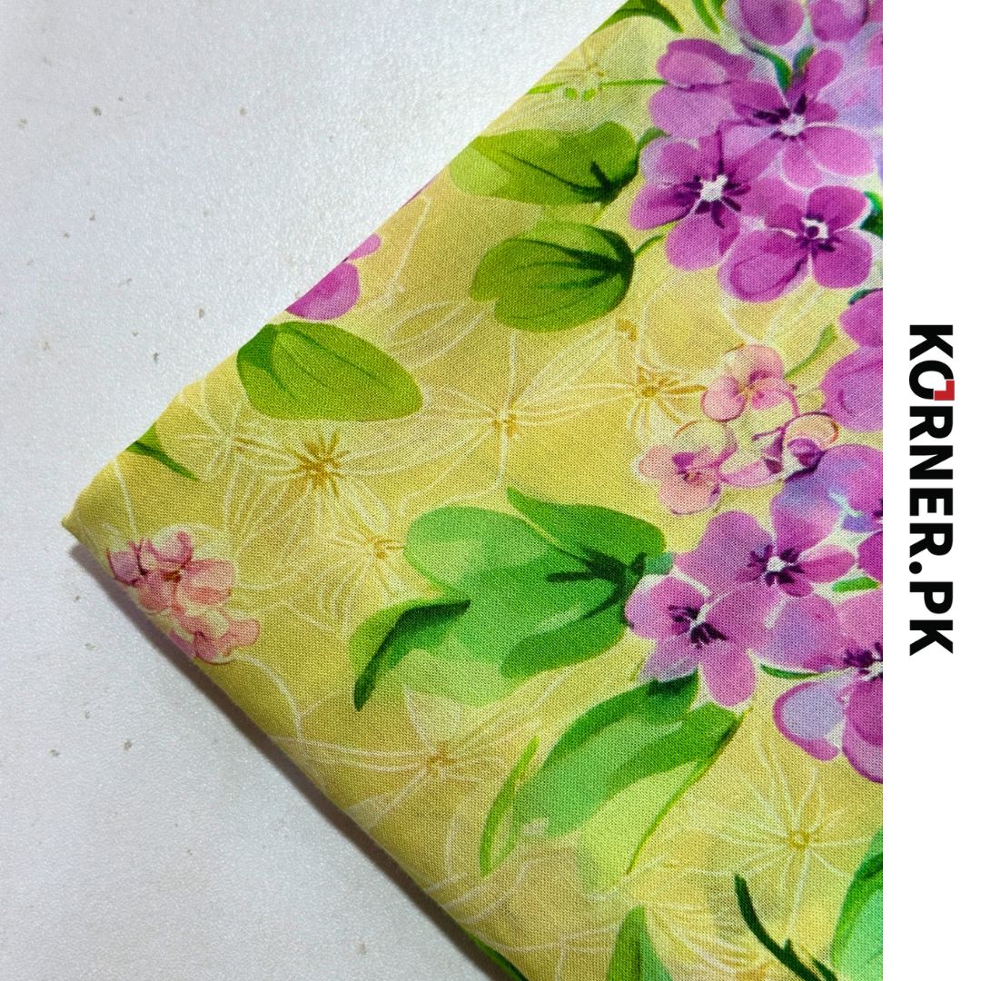 Unstitched Lawn cotton Fabric 2pc