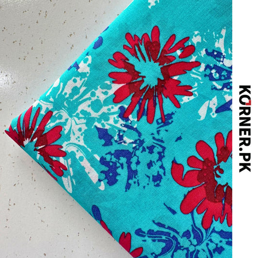 Unstitched Print Lawn Fabric 2pc