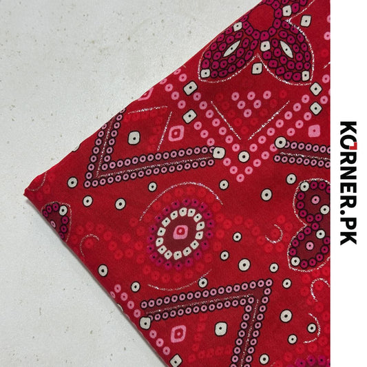 Unstitched Lawn cotton Fabric 2pc