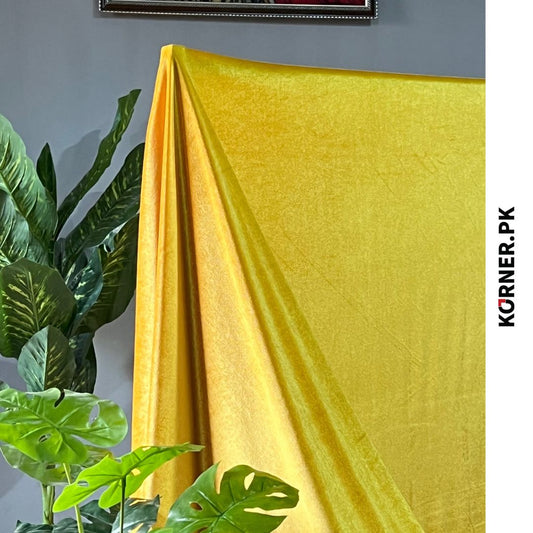 Yellow Micro 9000 Velvet Fabric 2pc