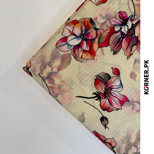 Unstitched Bana Dora Linen Fabric 2pc