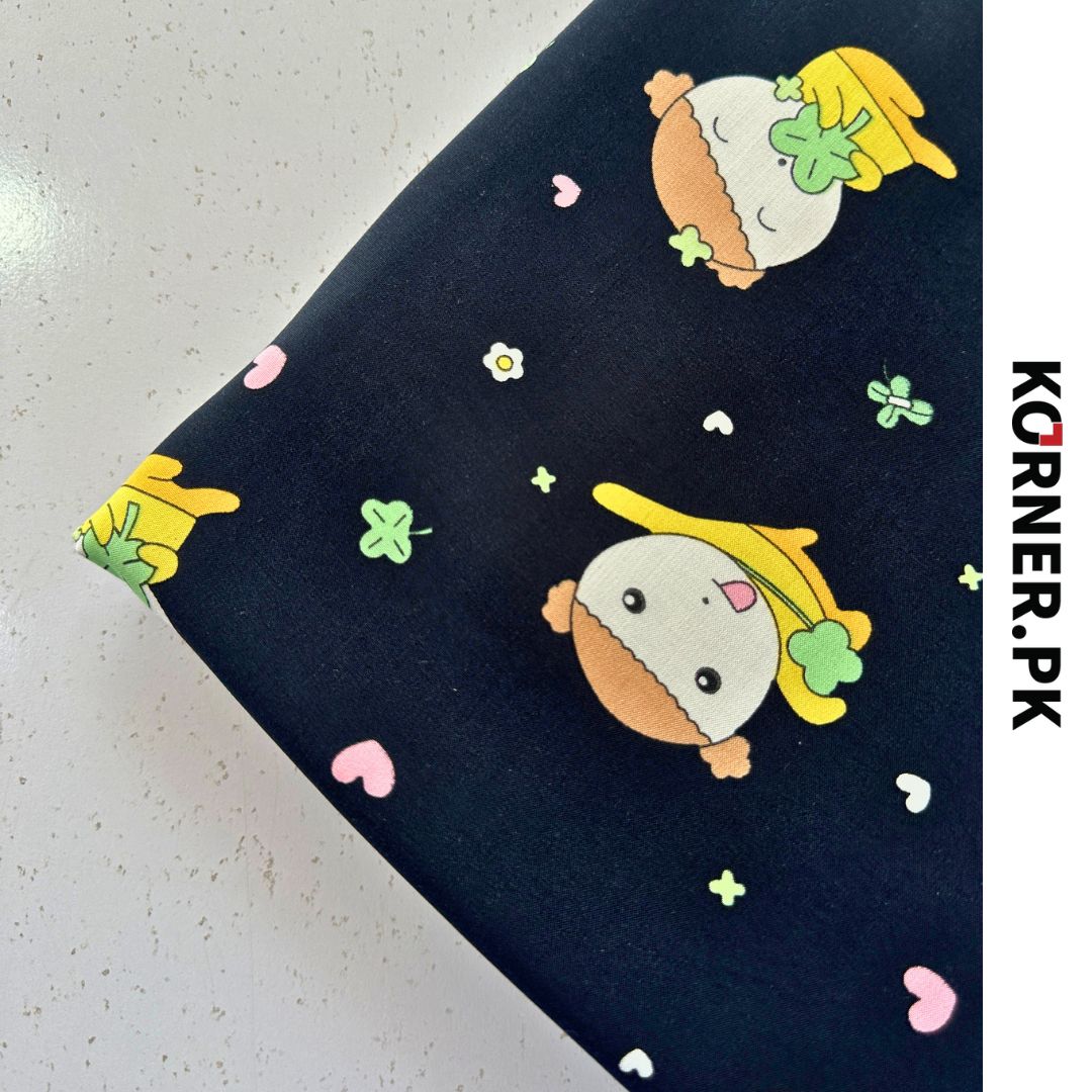 Funky Print Linen Fabric 2pc