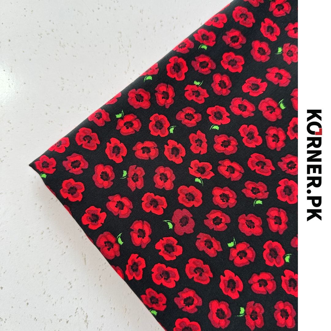 Unstitched Print Linen Fabric 2pc