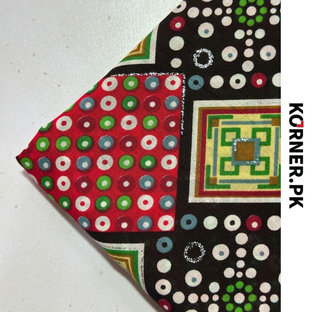 Unstitched Lawn cotton Fabric 2pc