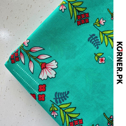 Unstitched Print Lawn Fabric 2pc