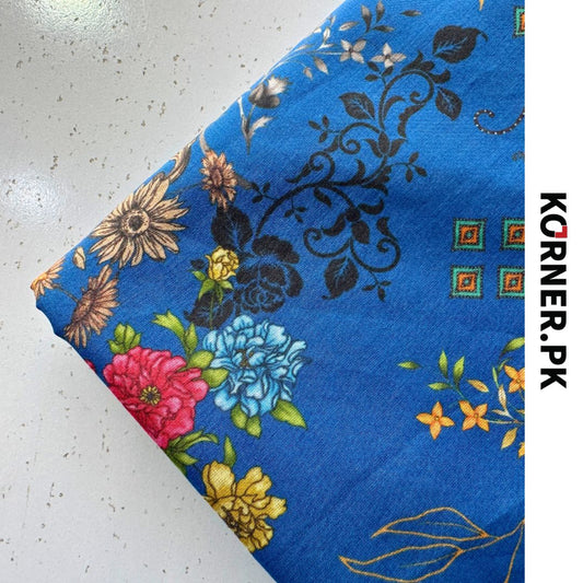Unstitched Print Lawn Fabric 2pc