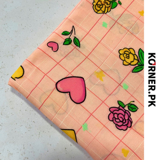 Funky Print Linen Fabric 2pc