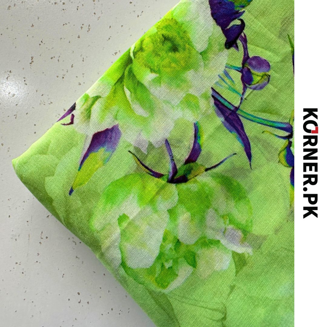 Unstitched Print Lawn Fabric 2pc