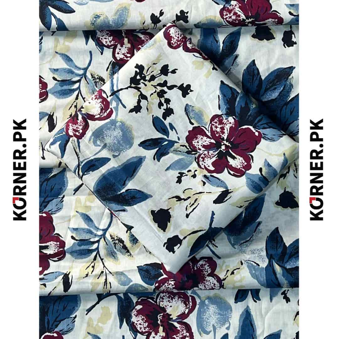 Unstitched Lawn Fabric  2pc
