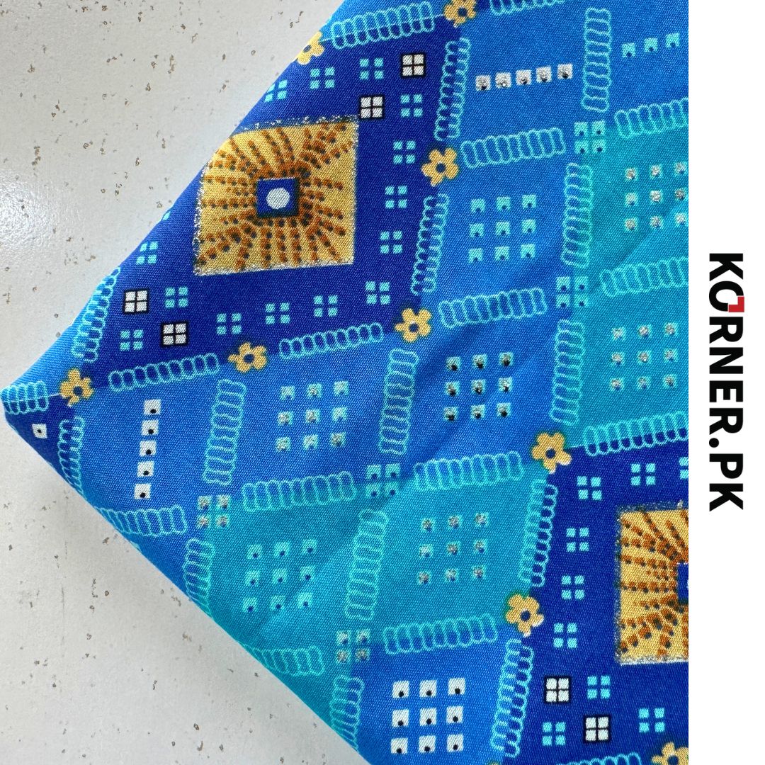 Unstitched Print Lawn Fabric 2pc