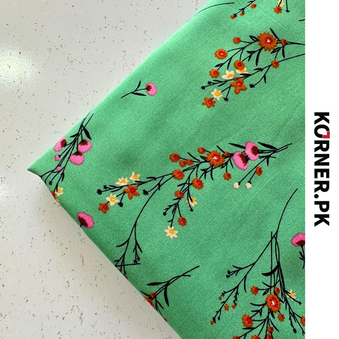 Unstitched Print Linen Fabric 2pc