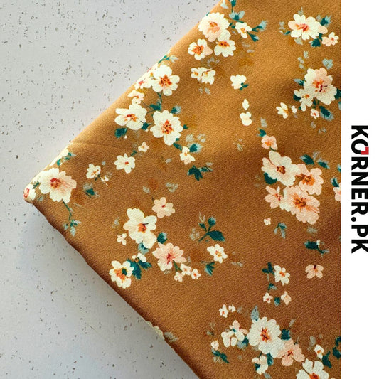 Unstitched Print Linen Fabric 2pc