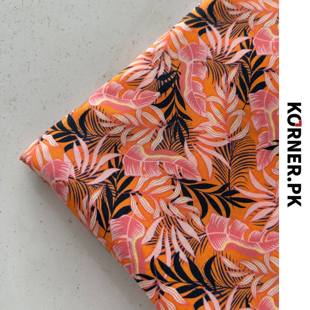 Unstitched Print Linen Fabric 2pc