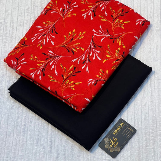 Print Lawn Fabric 2pc