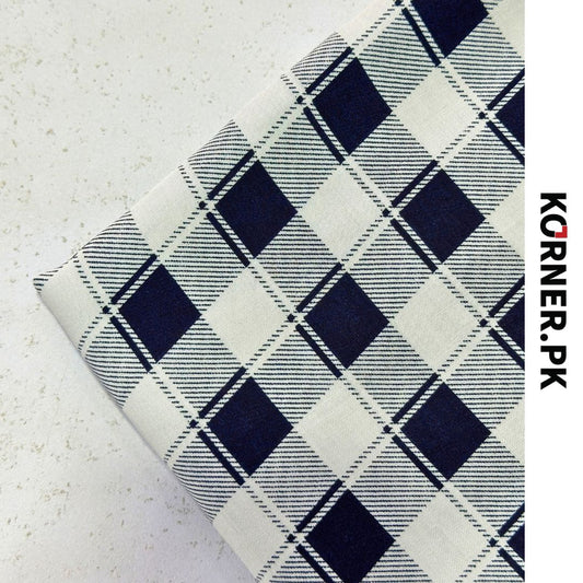 Unstitched Print Linen Fabric 2pc