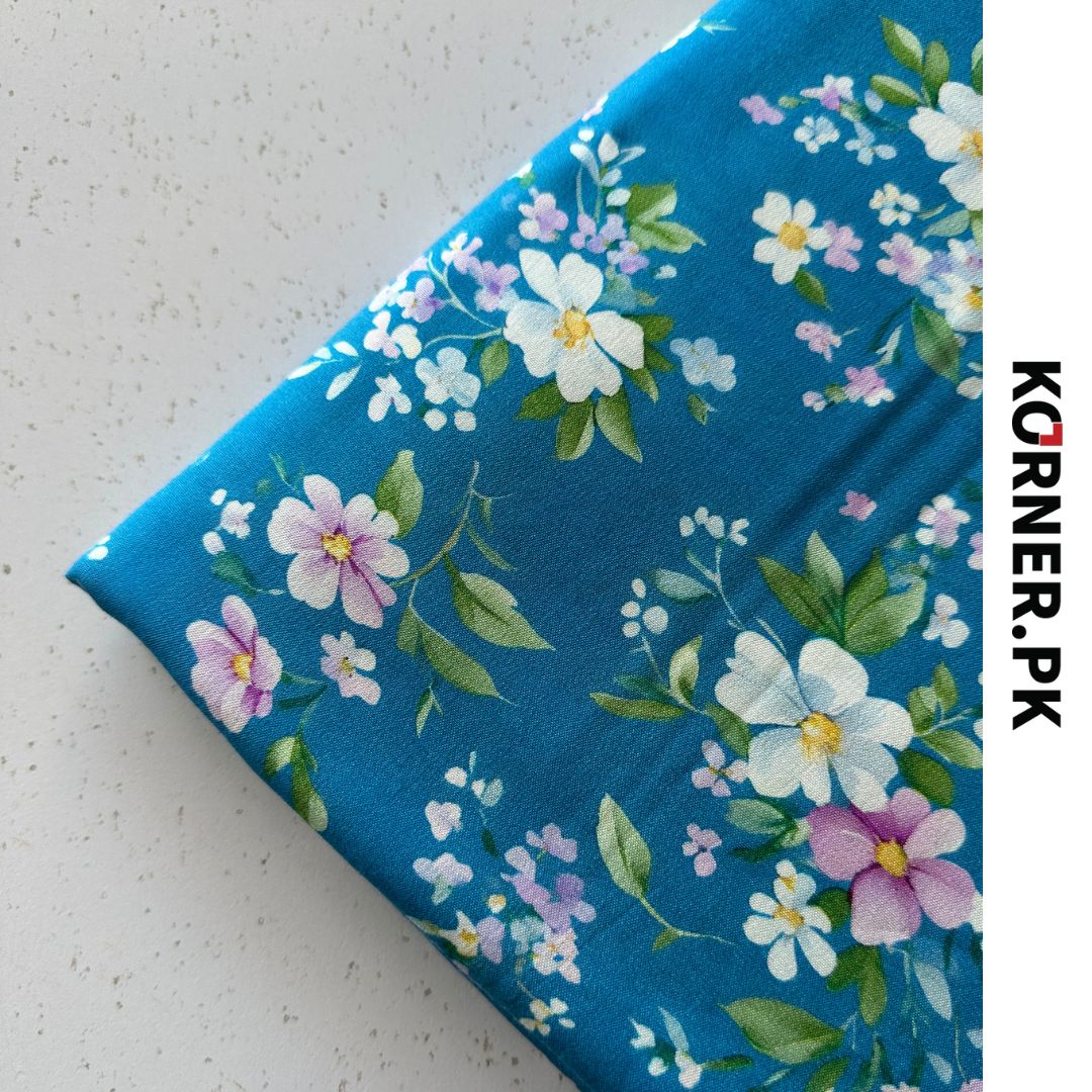 Unstitched Print Linen Fabric 2pc