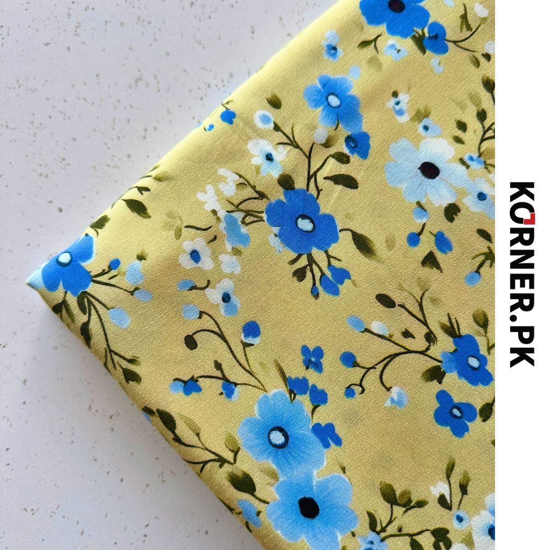 Unstitched Print Linen Fabric 2pc
