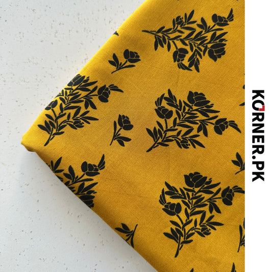 Unstitched Print Linen Fabric 2pc