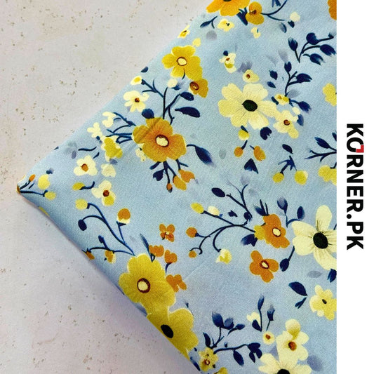 Unstitched Print Linen Fabric 2pc