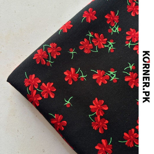 Unstitched Print Linen Fabric 2pc