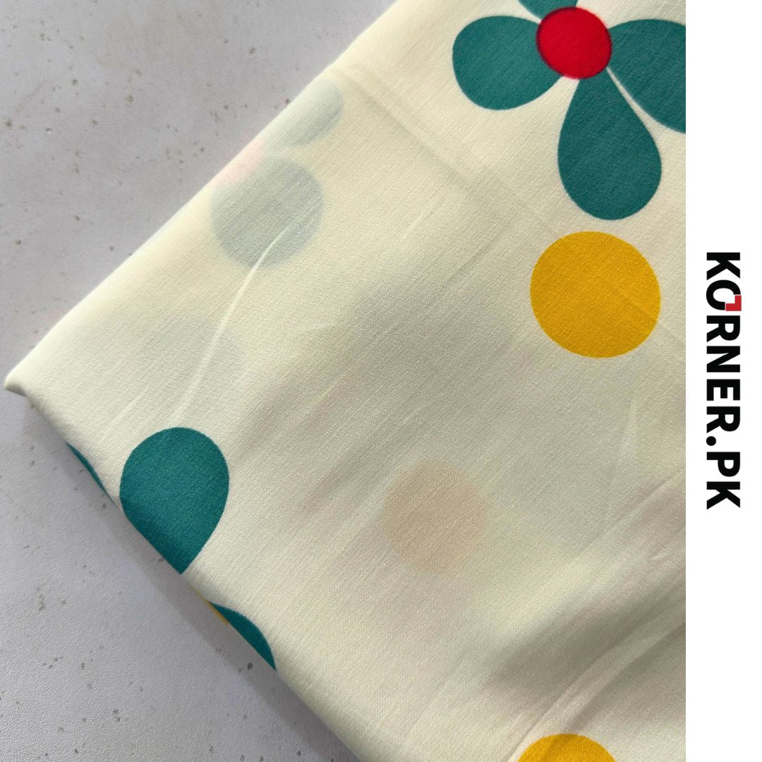 Funky Print Linen Fabric 2pc