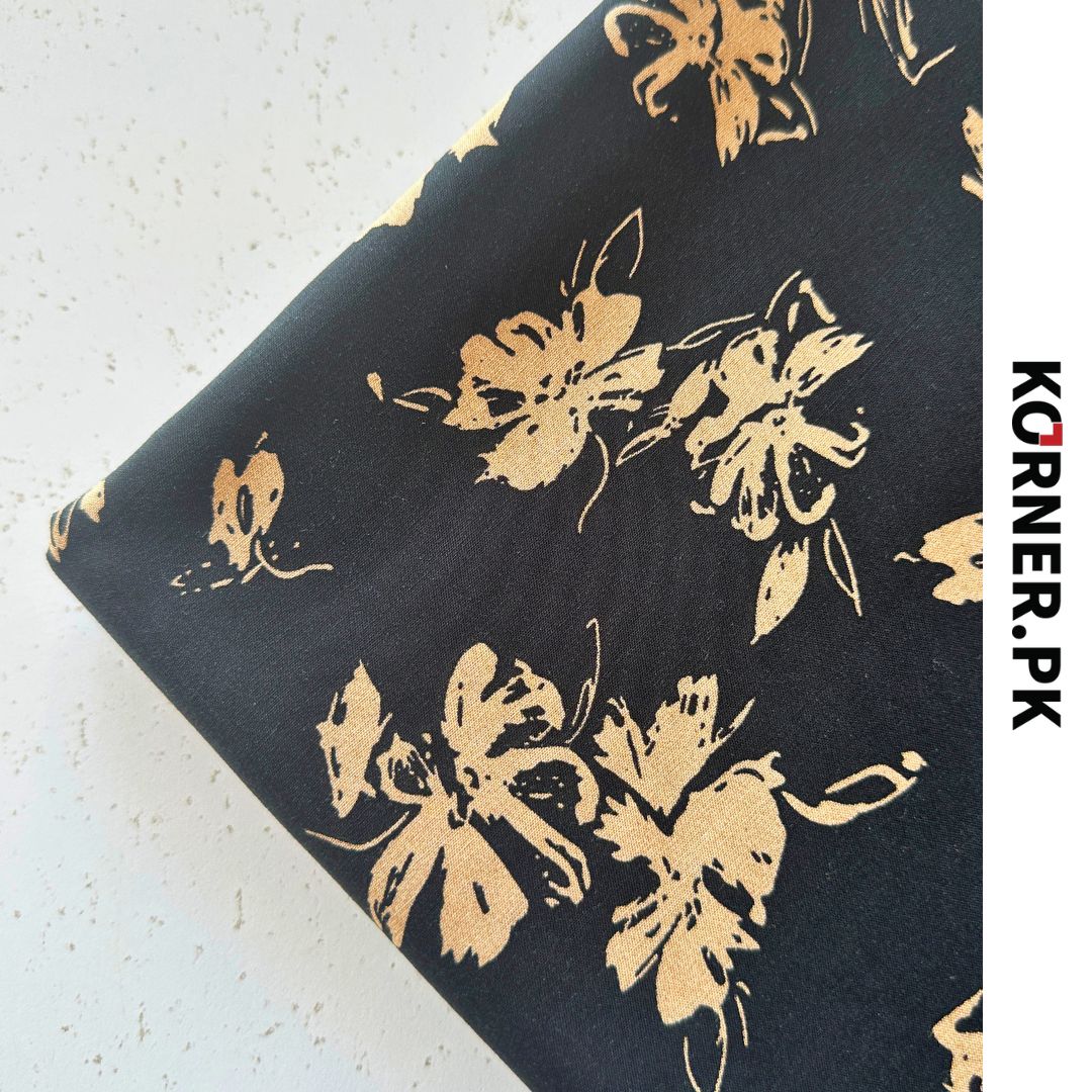 Unstitched Print Linen Fabric 2pc