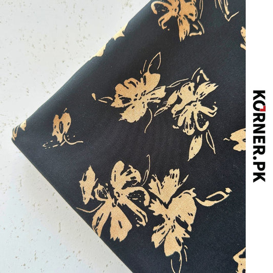 Unstitched Print Linen Fabric 2pc