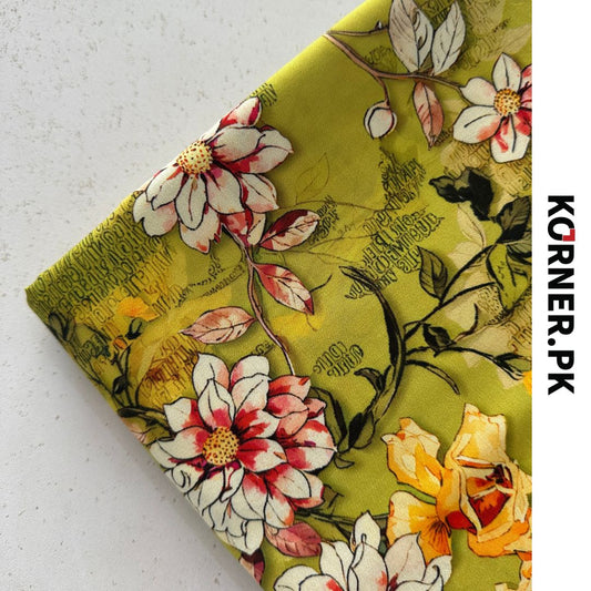 Unstitched Print Linen Fabric 2pc