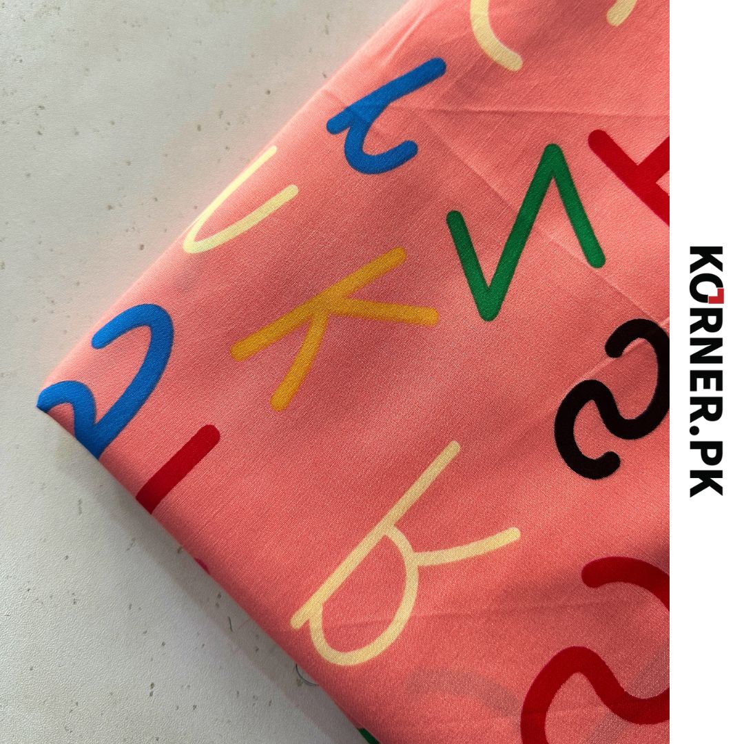 Funky Print Linen Fabric 2pc
