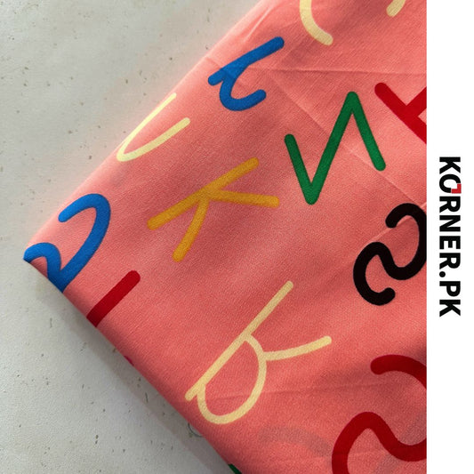 Funky Print Linen Fabric 2pc