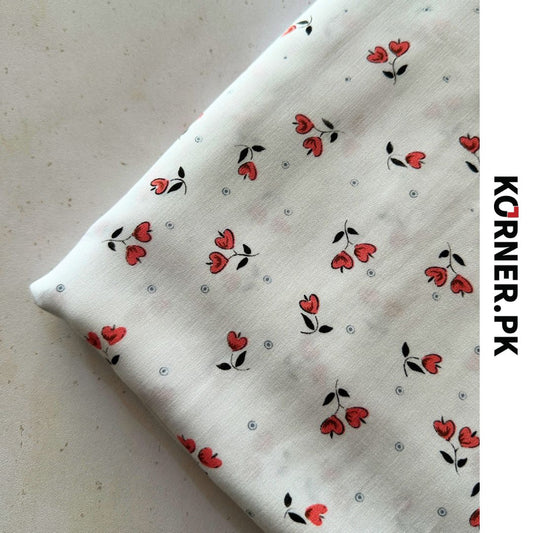 Unstitched Print Linen Fabric 2pc