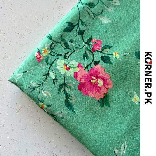 Unstitched Print Linen Fabric 2pc