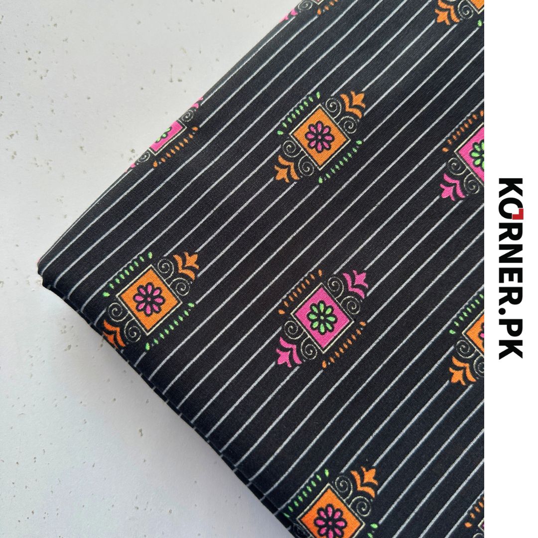 Unstitched Print Lawn Fabric 2pc