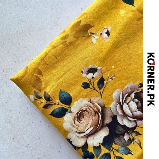 Unstitched Print Linen Fabric 2pc