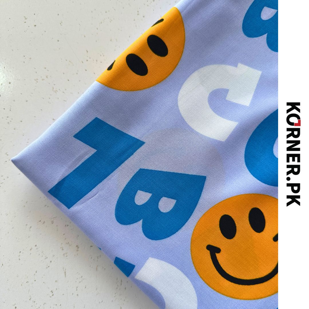 Funky Print Linen Fabric 2pc