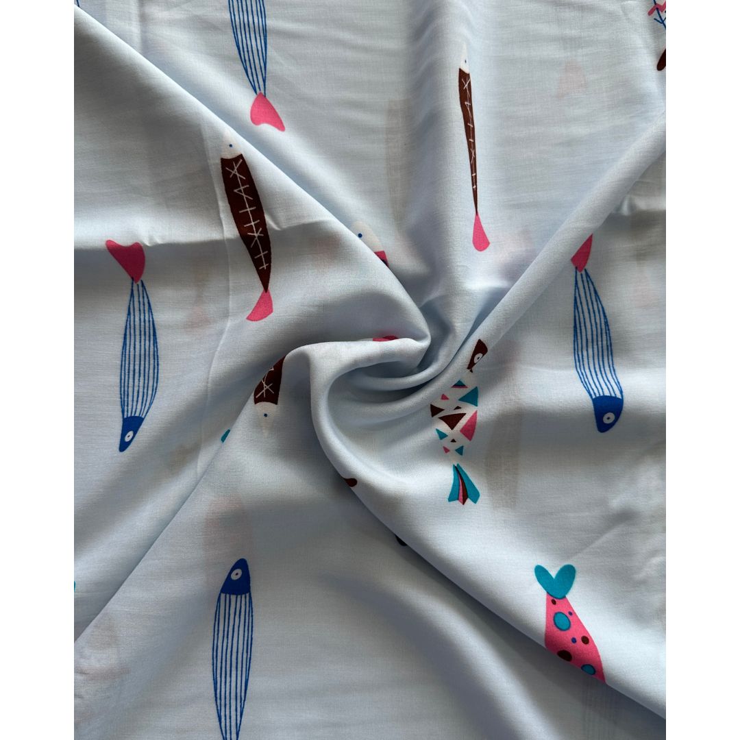 Funky Print Linen Fabric 2pc