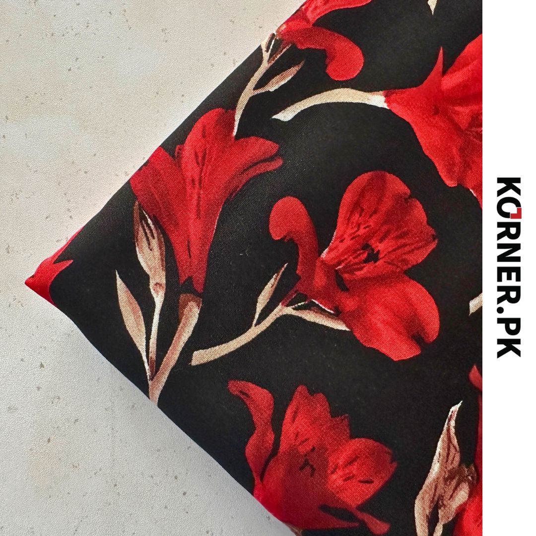 Unstitched Print Linen Fabric 2pc